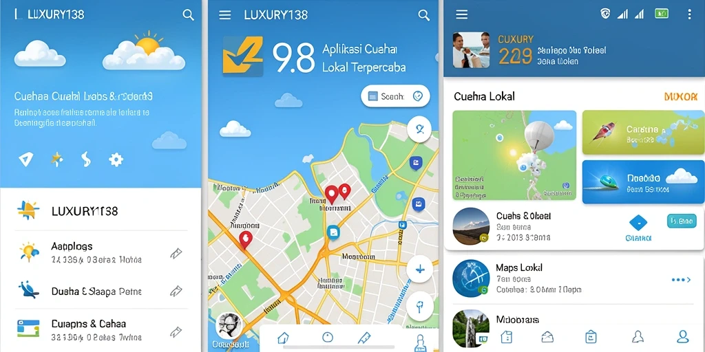 Antarmuka LUXURY138 menampilkan informasi cuaca lokal yang jelas dan terperinci.