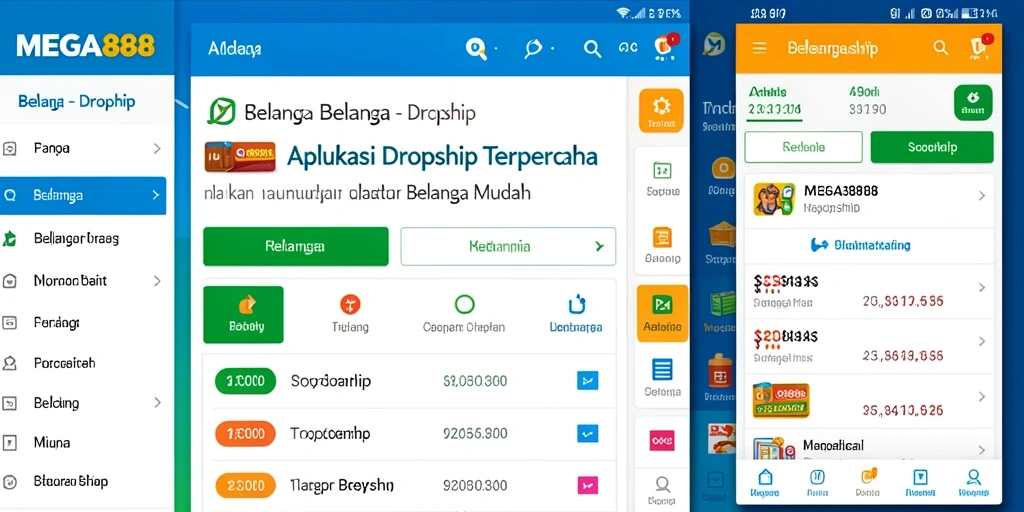 Tampilan antarmuka MEGA888 yang sederhana dan fungsional.