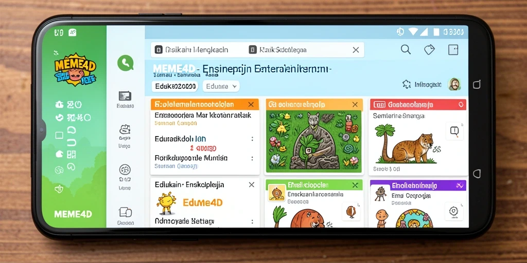 Antarmuka aplikasi MEME4D yang informatif dan interaktif.