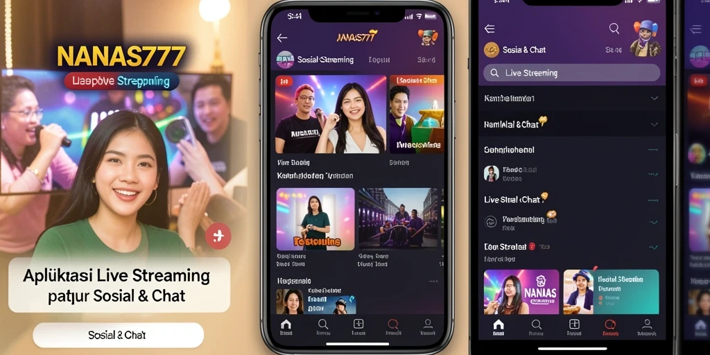 Tampilan antarmuka NANAS777 yang menarik untuk Live Streaming.