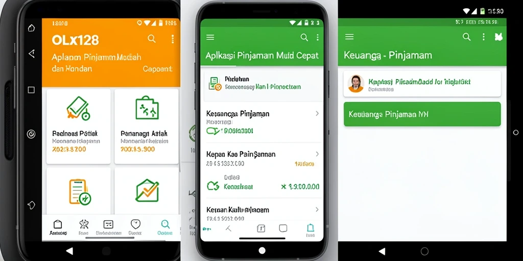 Antarmuka aplikasi OLX128 yang user-friendly untuk pinjaman.