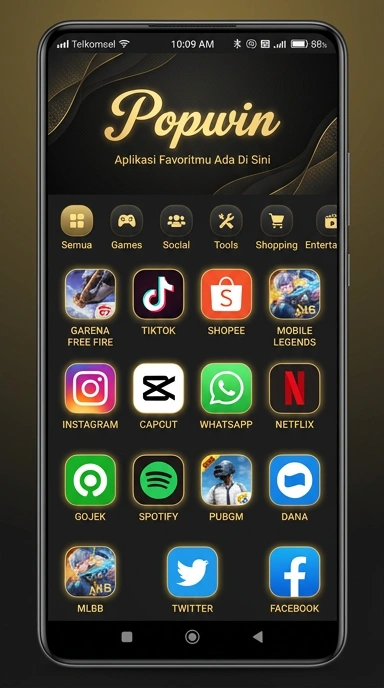 Popwin | Halaman Indeks Aplikasi Populer dan Kanal Uji