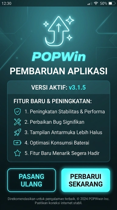 Riwayat Versi Popwin untuk Pengguna Android di Indonesia